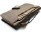 Genuine Full Leather Case for Google Pixel 6 Book Wallet Cards Holder Suede Style Stand Luxury Davis HandMade 1948 Dark 