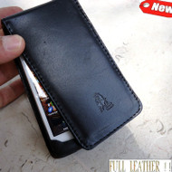 genuine real leather Flip case for iphone 4s book wallet stand holder 4 s credit