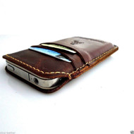 genuine leather case  for iphone 4 4s cover cover pouch slim s 4 cards  new