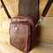 Genuine real Leather Shoulder Bag Sling Rugged Vintage BROWN Cowhide small man s