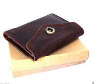 Men's Money Genuine Leather wallet Card Billfold Clip slim card Holder Purse id