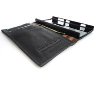 genuine natural leather Case for nokia lumia 920 book wallet stand holder new black