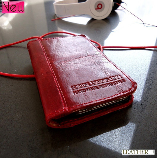 iphone 4  4s red wine genuine soft italy leather 