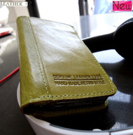 genuine natural leather case for iphone 4s cover purse pouch s 4 book wallet stand apple green
