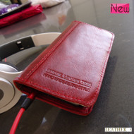 genuine real leather case for iphone 5 5s cover book wallet holder crard ID d red win handmade 