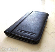 genuine natural leather case for SONY xperia z cover purse pouch book wallet stand sonyexz BLACK