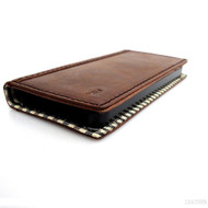 genuine leather case for iphone 5s  book wallet cover new handmade retro cards new