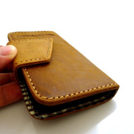 genuine bull leather case for iphone 5 book wallet cover handmade retro skin id