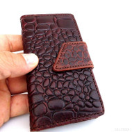 genuine leather pro case for iphone 5 5S book wallet cover crocodile Model handmade skin 