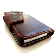 genuine vintage leather Case Fit Samsung Galaxy Note II 2 book wallet handmade G