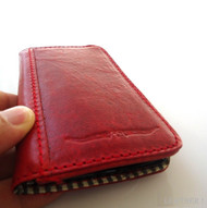 genuine NATURAL soft leather Case for sony xperia z book wallet handmade id red