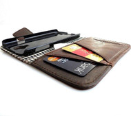 genuine leather Case for Samsung Galaxy mega 6.3 I 9200 book wallet handmade ID