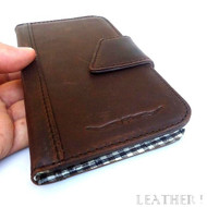 genuine bull leather Case for Samsung Galaxy mega 6.3 I9200 book wallet handmade