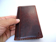 genuine vintage leather Case for htc butterfly s book wallet handmade new 