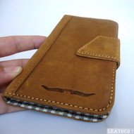 Full leather Case for Samsung Galaxy mega 6.3 I 9200 book wallet handmade ID