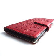 genuine real leather Case Fit Samsung Galaxy Note II 2 book stand wallet handmade crocodile Model