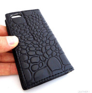 genuine 100% leather case for iphone 4s cover purse s 4 book wallet crocodile Design