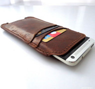 genuine leather Case for galaxy s4 s3 and htc butterfly s book wallet handmade one