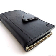 genuine 100% leather Case for Samsung Galaxy S4 s 4 book wallet handmade skin slim