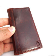 genuine leather case for iphone 4s purse s 4 book wallet handmade ID slim art