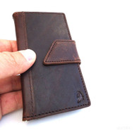 genuine vintage leather Case for LG G2 slim book wallet handmade close