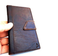 genuine vintage leather Case For Samsung Galaxy Note II 2 book wallet handmade free shipping