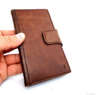 genuine cow leather Case For Samsung Galaxy Note 3 book wallet handmade brown us