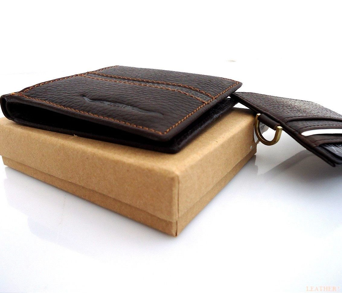 Genuine real leather man wallet Purse bifold Credit Card TOUGH Removab –  DAVISCASE
