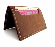 Genuine Leather man mini wallet Money credit cards pocket small s handmade ru