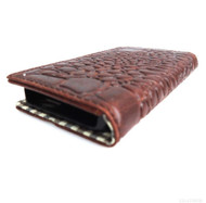 genuine leather case fit iphone 4s s 4 book wallet handmade 4s crocodile model R