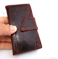 genuine vintage leather pro case for iphone 4 book wallet cover new handmade cards skin uk