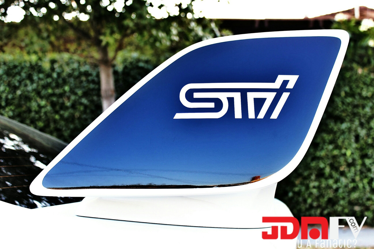 TYPE B Precut Spoiler Wing Side End with logo Cutout Overlay Wrap (11