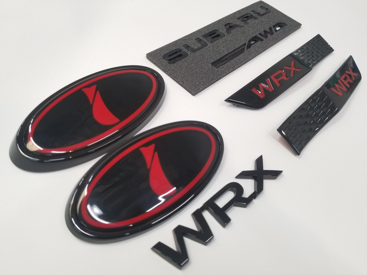 GIFT PACK GLOSS black WRX, Symmetrical AWD, GLOSS black fender, Red