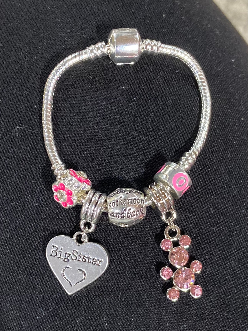 Sister Charm Bracelet Multi Color and Pink  Charmed sisters, Wedding  bracelet, Charm bracelet