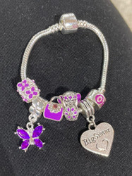 Big Sister Purple Fairy Dream Charm Bracelet- 15cm