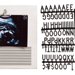Grey Letterboard Sonogram Frame
