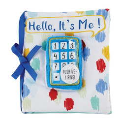 Mud Pie Blue Hello Phone Fabric Book