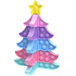 Pastel Christmas Tree Pop It Puzzle