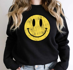 Rosemead Black Smiley Sweatshirt