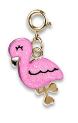 Charm It! Charm- Gold Glitter Flamingo