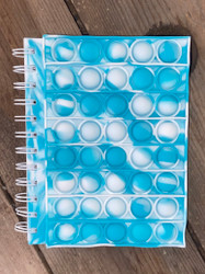 Pop It Notebook- Blue/White Tie Dye