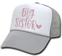 Grey/White Big Sister Trucker Hat