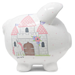 Child to Cherish Unicorn Castle Piggy Bank