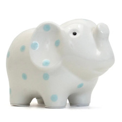 Child to Cherish Blue Dot Elephant Piggy Bank