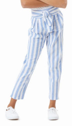 Habitual Girl Blue/White Cabana Stripe Pant