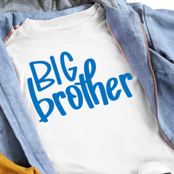 White/Blue Short Sleeve Big Brother Tee