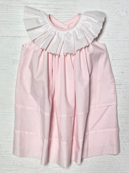 LaJenns Pink Swiss Dot Collar Heirloom Dress