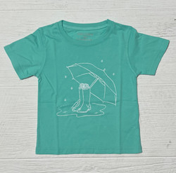 Mustard & Ketchup Kids Chalky Mint Rainy Day Tee