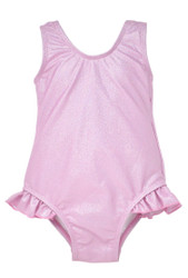 Flap Happy Sparkling Sunset Pink Hip Ruffle Swimsuit