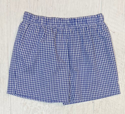 Silly Goose Royal Blue Check Pull On Short